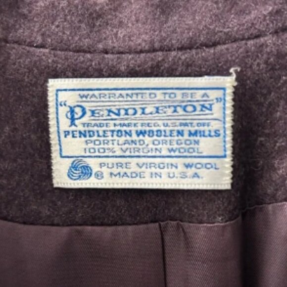 Pendleton Purple Blazer with Notched Lapels and Wool-Blend Fabric - Picture 4 of 5